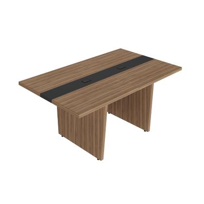 Imagem de Mesa de Reunião Modular Artany Y37 Cor Nogal com Preto