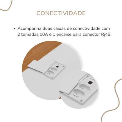 Imagem de Mesa de Reunião Modular Y37 Freijó/Branco - Artany
