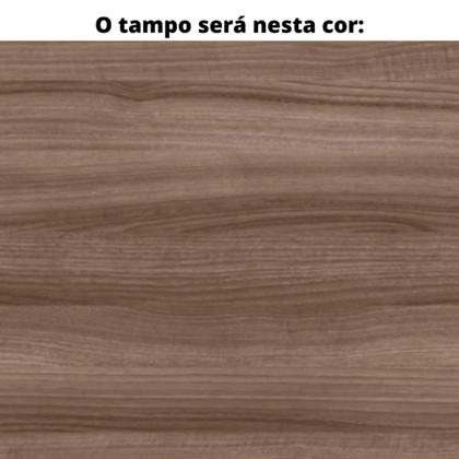 Imagem de Mesa de Reunião Retangular 260 x 120 cm Pé Tubular PE25 em MDP Cor Walnut Base Preto