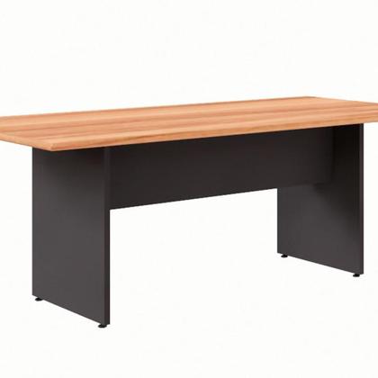 Imagem de Mesa de Reunião Retangular Nogal Sevilha e Preta