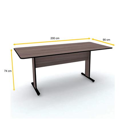 Imagem de Mesa de reunião retangular pandin maxxi - walnut/preto