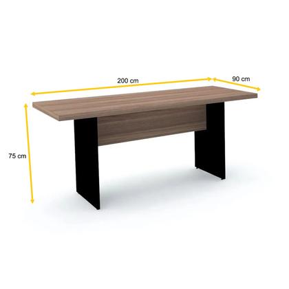 Imagem de Mesa de reunião retangular pandin pe40 - walnut