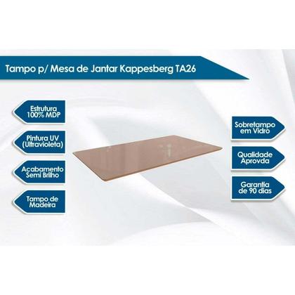 Imagem de Mesa de Sala Jantar Elma Madeira Maciça c/Tampo Madeirado c/ Vidro 90x160cm Carvalho/Preto fosco/Vidro preto - Kappesberg