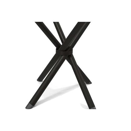 Imagem de Mesa de Sala Jantar Volga c/ Tampo 90cm Niquel/Nogueira - Kappesberg