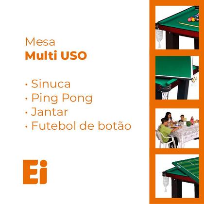 Imagem de MESA DE SINUCA Multi Funcional (4 em 1) + Tacos e Bolas - KLOPF 1036