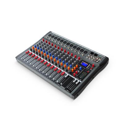 Imagem de Mesa de Som 12 Canais Delay Mixer USB MP3 48V LCD Bluetooth Efeito Interface de Áudio Placa de Som