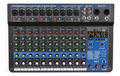 Imagem de Mesa De Som 12 Canais, Dsp, Combo, Bt, Placa Digital Mx-12a - mxt