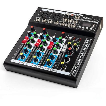 Imagem de Mesa de som 4 canais USB e Bluetooth LE-708 Lelong