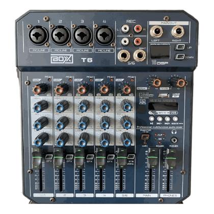 Imagem de Mesa De Som 6 Canais Boxx T6 Interface Usb Lives E Gravações