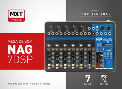 Imagem de Mesa De Som 7 Canais Bluetooth Usb 24 Efeitos