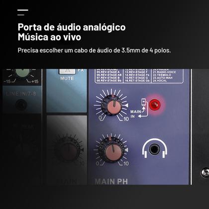 Imagem de Mesa De Som 8 Canais Mixer Áudio Usb Smart Profissional A8 Conjunto Interface Externa