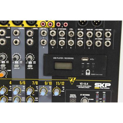 Imagem de Mesa de Som Analógica 12 Canais USB e MP3 Player VZ12.4