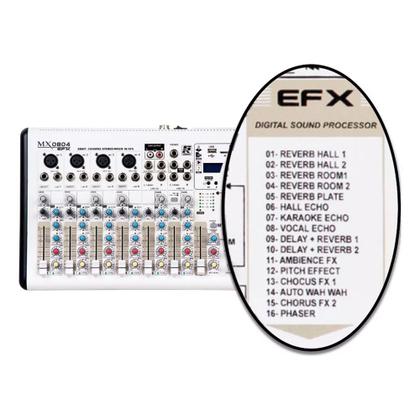 Imagem de Mesa De Som Analógica Staner MX-0804 EFX