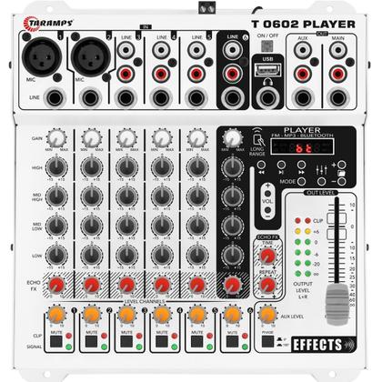 Imagem de Mesa de Som Automotiva Taramps T0602 Player 6 Canais Controle Remoto 12V