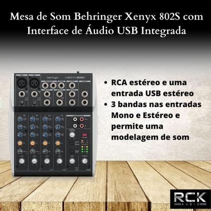 Imagem de Mesa de Som Behringer Xenyx 802S com Interface de Áudio USB Integrada