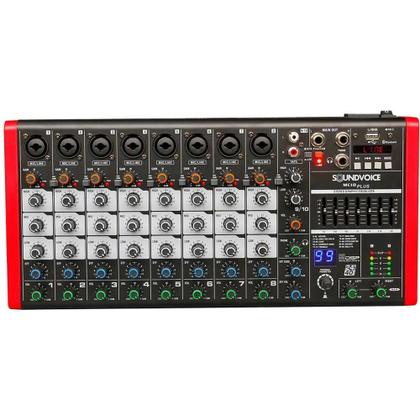 Imagem de Mesa de Som c/ 10 Canais Compacta USB Bluetooth Digital Sound Voice MC10 PLUS EUX - Soundvoice