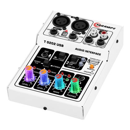 Imagem de Mesa de Som Interface de Áudio Taramps T0202 2 Canais RGB