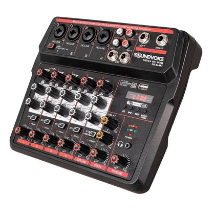 Imagem de Mesa De Som Mixer Compacta 6 Canais Soundvoice MC6-BT com Bluetooth E Gravacao