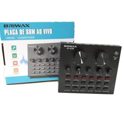 Imagem de Mesa de Som Para Computador V8 Áudio Usb GF-6186 BRIWAX