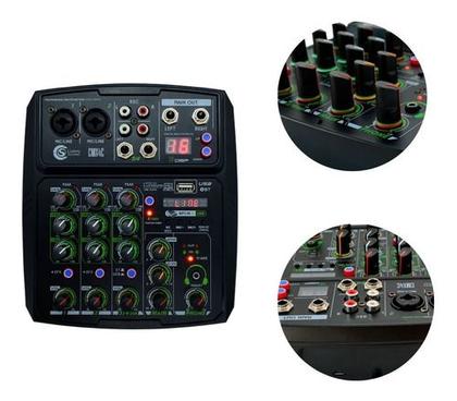 Imagem de Mesa De Som Preta Cmx 4 Canais Bluetooth Phantom Efeito Efx