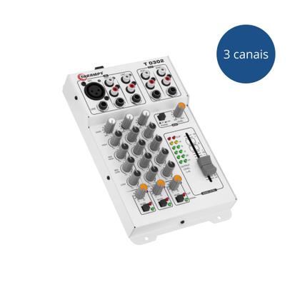 MESA DE SOM T 0302 12v 3 CANAIS Taramps - 901687 Imagem de MESA DE SOM T 0302 12v 3 CANAIS Taramps - 901687