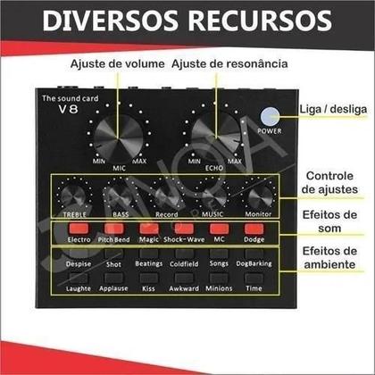 Imagem de Mesa De Som V8 Áudio Usb Smart Conjunto Interface Externa