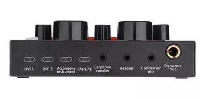 Imagem de Mesa De Som V8 Gravador Mixer Áudio Usb Smart Streamer Live m.v8