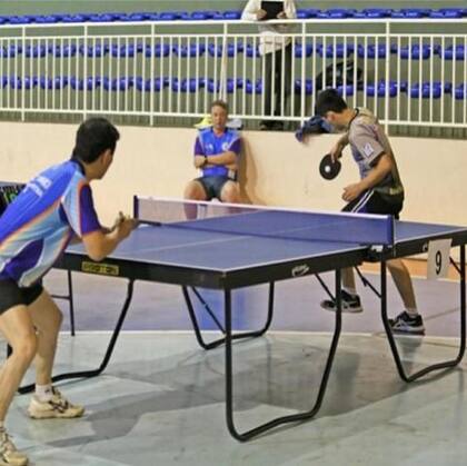 Imagem de Mesa de Tênis de Mesa / Ping-Pong - PROTON - Tamanho Oficial c/ Tampo em MDF 25mm c/ Pés Metálicos - KLOPF - Cód.1090