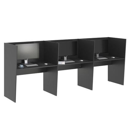Imagem de Mesa De Trabalho Call Center 3 Lugares Tripla Fechada