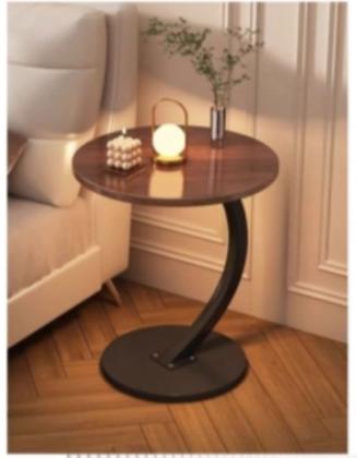 Imagem de Mesa Decorativa Lateral Redonda Apoio Sofá Cama Multiuso