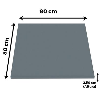 Imagem de Mesa Delta em Alumínio 75 cm (Alt) Base em X Tampo MDP Quadrado 80 cm (Larg) x 2,50 cm (Alt) Grafito