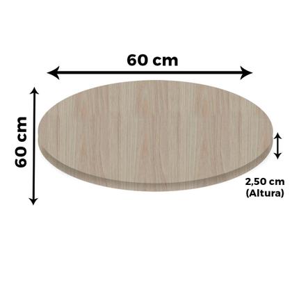 Imagem de Mesa Delta em Alumínio 75 cm (Alt) Base em X Tampo MDP Redondo 60 cm (Larg) x 2,50 cm (Alt) CasaBlan