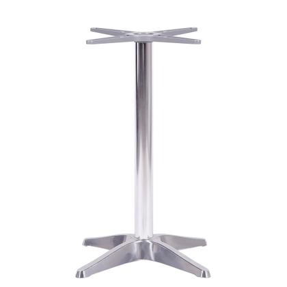 Imagem de Mesa Delta em Alumínio 75 cm (Alt) Base em X Tampo MDP Redondo 60 cm (Larg) x 2,50 cm (Alt) Cinza