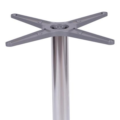 Imagem de Mesa Delta em Alumínio 75 cm (Alt) Base em X Tampo MDP Redondo 60 cm (Larg) x 2,50 cm (Alt) Samba