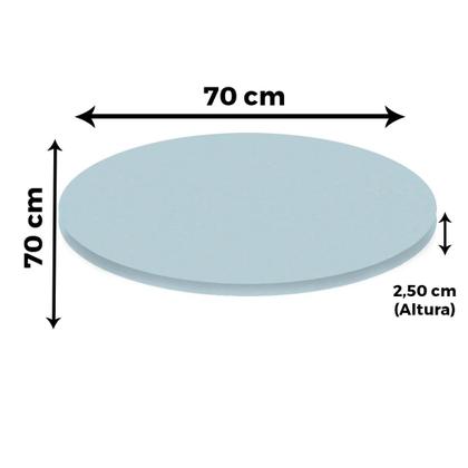 Imagem de Mesa Delta em Alumínio 75 cm (Alt) Base em X Tampo MDP Redondo 70 cm (Larg) x 2,50 cm (Alt) Cinza