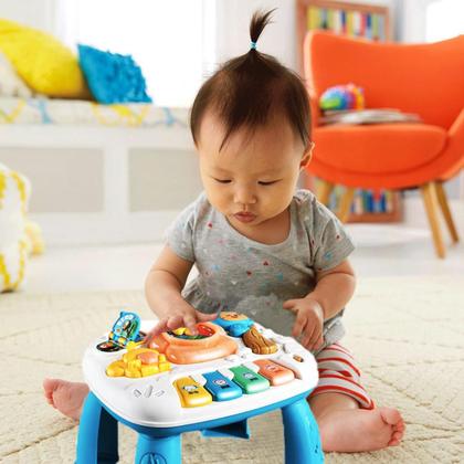 Imagem de Mesa Didática Infantil Mesinha Interativa Educativa Som Luz Atividades