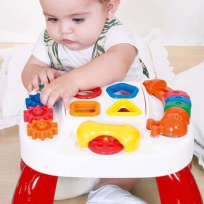 Imagem de Mesa Didática Infantil Play Time Para Bebê Mesinha Educativa - Vermelha