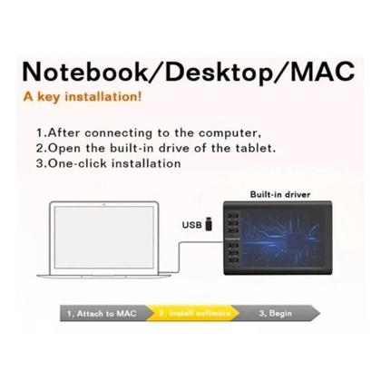 Imagem de Mesa Digitalizadora Tomate 5080 Lpl Mtm-1106 com Caneta