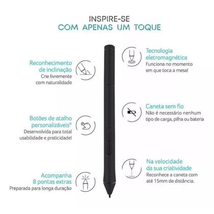 Imagem de Mesa Digitalizadora Tomate 5080 Lpl Mtm-1106 com Caneta