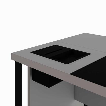 Imagem de Mesa Diretor 1,80m c/ Caixa de Tomadas e Porta Objetos F5