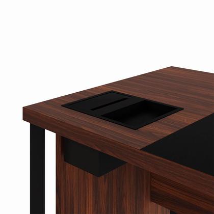 Imagem de Mesa Diretor 1,80m c/ Caixa de Tomadas e Porta Objetos F5