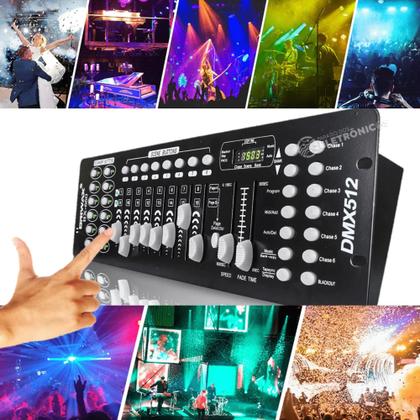 Imagem de Mesa Dmx 512 192 Canais Uso Profissional 240 Efeito Strobo Ideal Para Eventos LK192