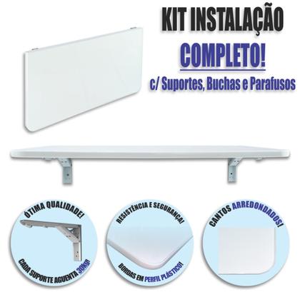 Imagem de Mesa Dobrável 58x40cm: Jantar, Escritório, Multiuso!