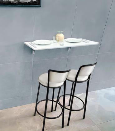 Imagem de Mesa Dobrável 58x40cm: Jantar, Escritório, Multiuso!