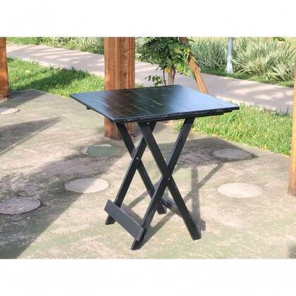 Imagem de Mesa Dobrável 70x70 Retrátil De Madeira Preto