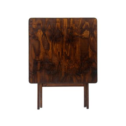 Imagem de Mesa Dobrável 70x70cm em Madeira Maciça - Imbuia