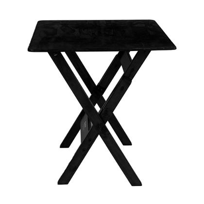 Imagem de Mesa Dobrável 70x70cm em Madeira Maciça - Preta