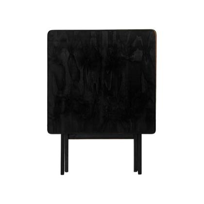 Imagem de Mesa Dobrável 70x70cm em Madeira Maciça - Preta
