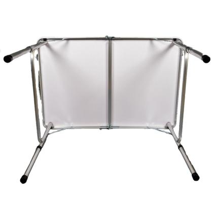Imagem de Mesa Dobrável Ajustável em Alumínio 90x60cm Titanium Platina Portátil para Camping e Piquenique