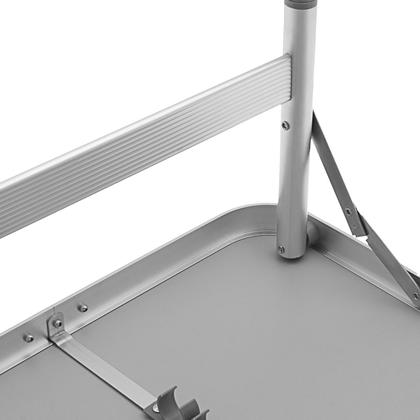 Imagem de Mesa Dobrável Alumínio 60x45 Cm Vira Maleta Palisad Com Alça Portatil Camping Churrasco